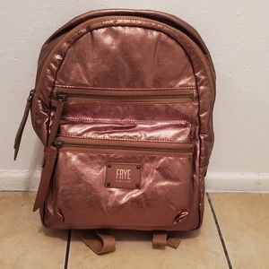 Frye Bronze Leather Backpack